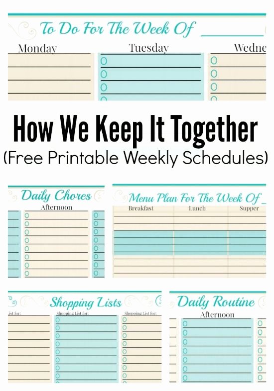 Daily Work Planner Template Luxury How We Keep It to Her and Free Weekly Planner Templates