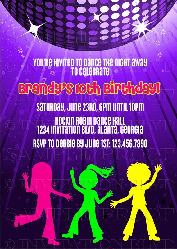 Dance Party Invitation Template Beautiful Dance Party Invitation Hip Hop Dance Party by