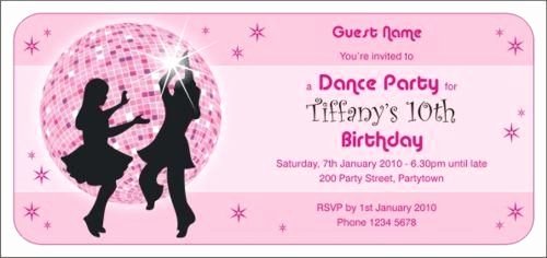 Dance Party Invitation Template Beautiful Disco Dance Invitations by