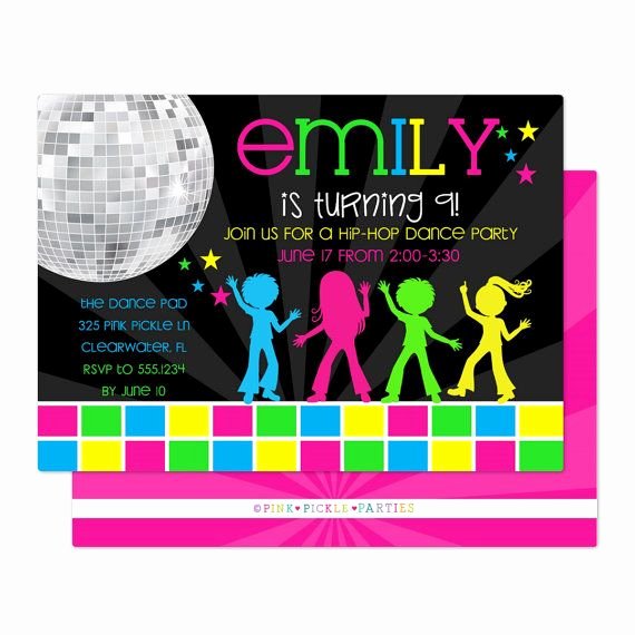 Dance Party Invitation Template Elegant Disco Invitations Dance Party Disco Party Invitations