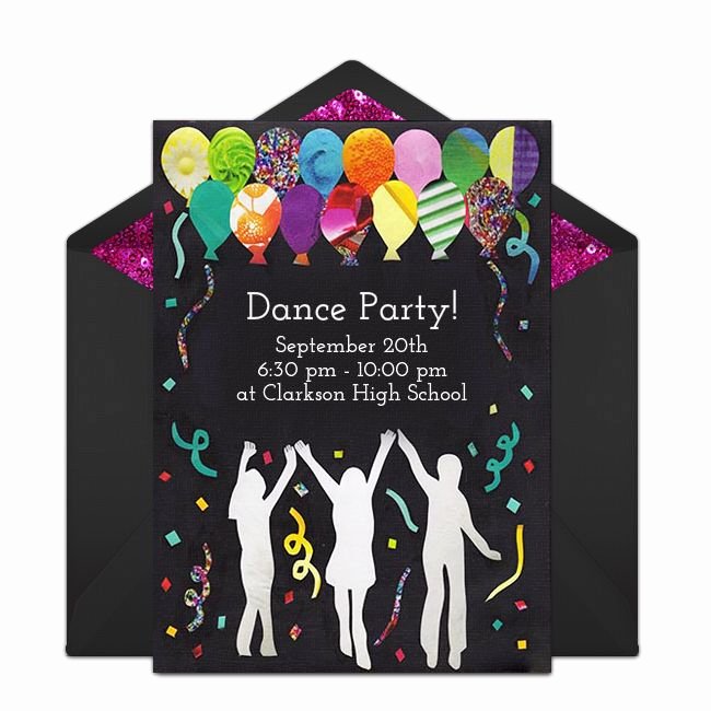 Dance Party Invitation Template Elegant Free Dance Party Invitations