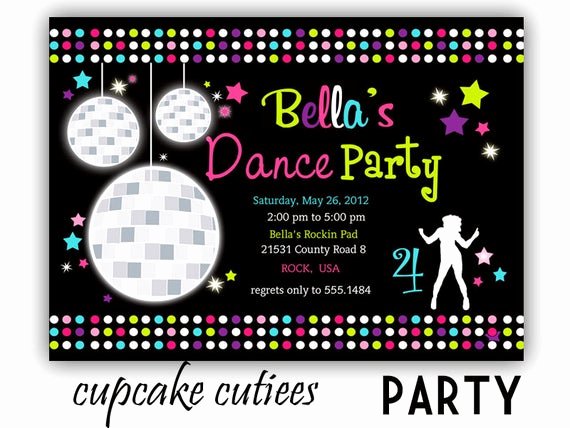 Dance Party Invitation Template Luxury Disco Dance Party Full Invite Ticket Ticket by