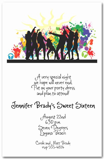 Dance Party Invitation Template New Silhouette Dance Party Invitations