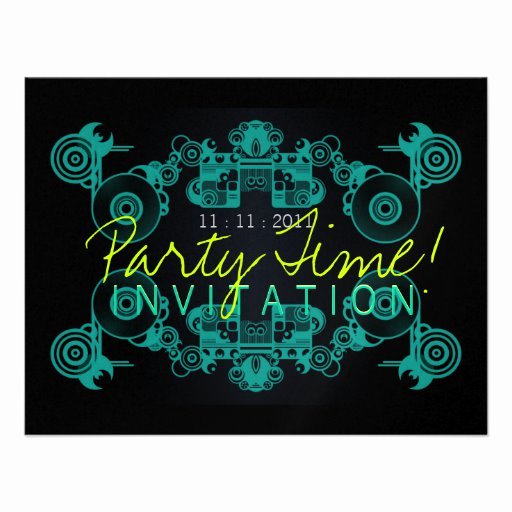 Dance Party Invitation Template Unique Party Time Dance Invitation Template 11 Cm X 14 Cm