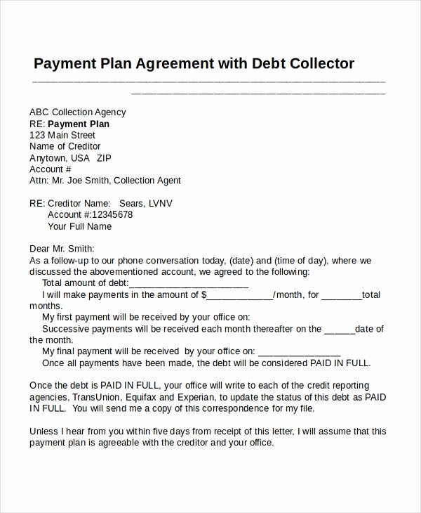 Debt Payment Plan Template New 26 Agreement Templates Word Pages Google Docs