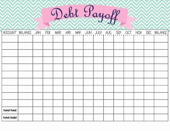 Debt Payment Plan Template Unique Debt Payoff Tracker Template by Owlbeorderly On Etsy $1