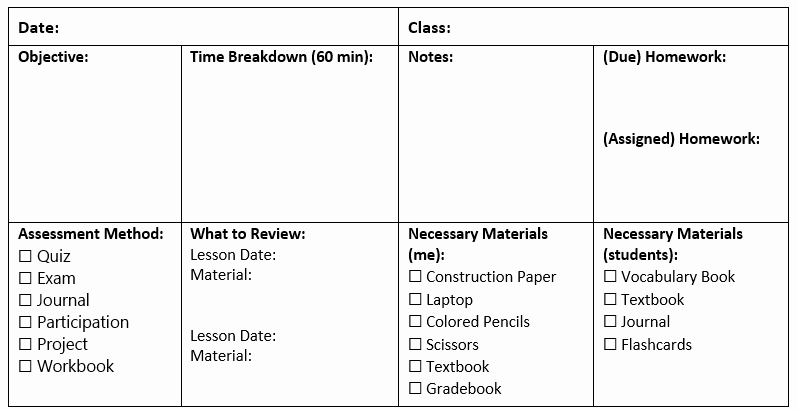 Demo Lesson Plan Template Inspirational 64 Free Esl Lesson Plans and Templates You Can Use today