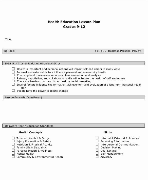 Demo Lesson Plan Template New 47 Lesson Plan Templates