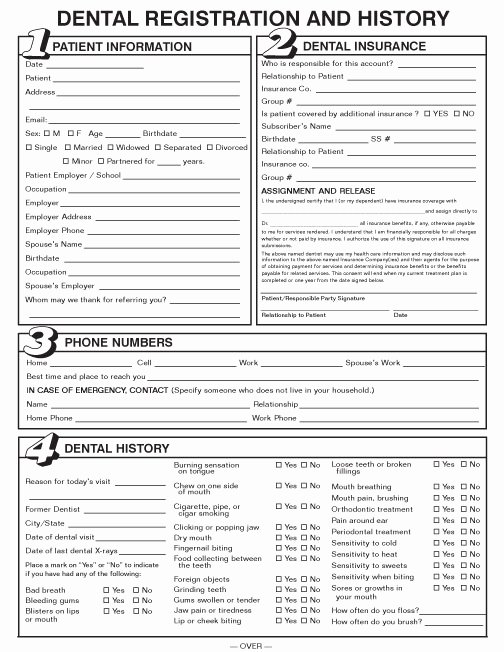 Dental Medical History form Template Best Of 22 Of Surgery for oral Health History form Template