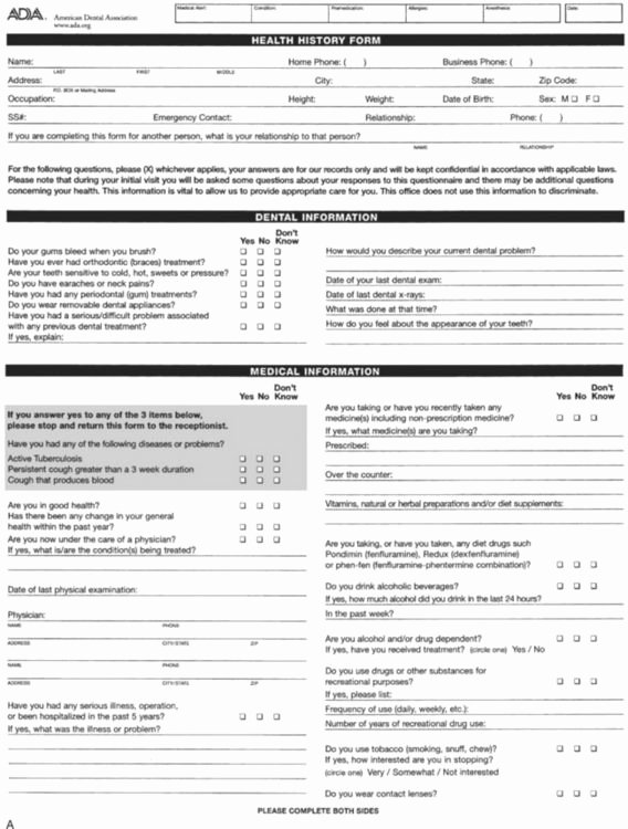 Dental Medical History form Template Elegant Dental Health History to Pin On Pinterest Pinsdaddy