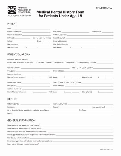 Dental Medical History form Template Fresh Aao Line Store Merchandise Search