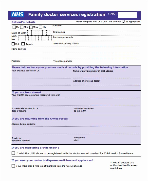 Dental Patient Registration form Template Fresh 27 Of Medical Patient Registration form Template