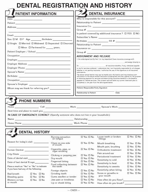 Dental Patient Registration form Template Inspirational 22 Of Surgery for oral Health History form Template