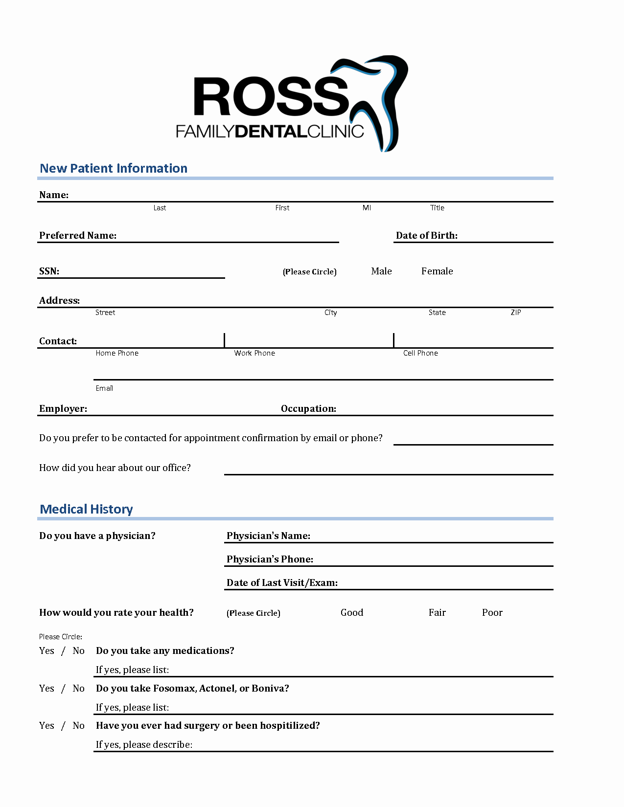 Dental Patient Registration form Template Inspirational 27 Of Dental New Patient forms Template