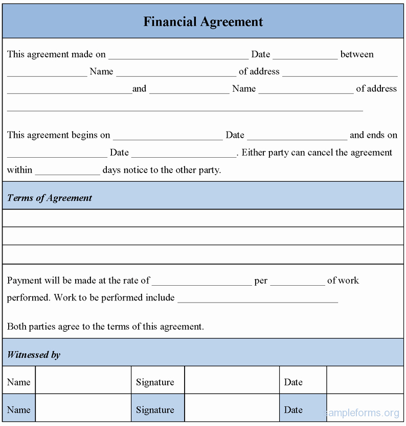 Dental Payment Plan Agreement Template Best Of Financial Agreement Template