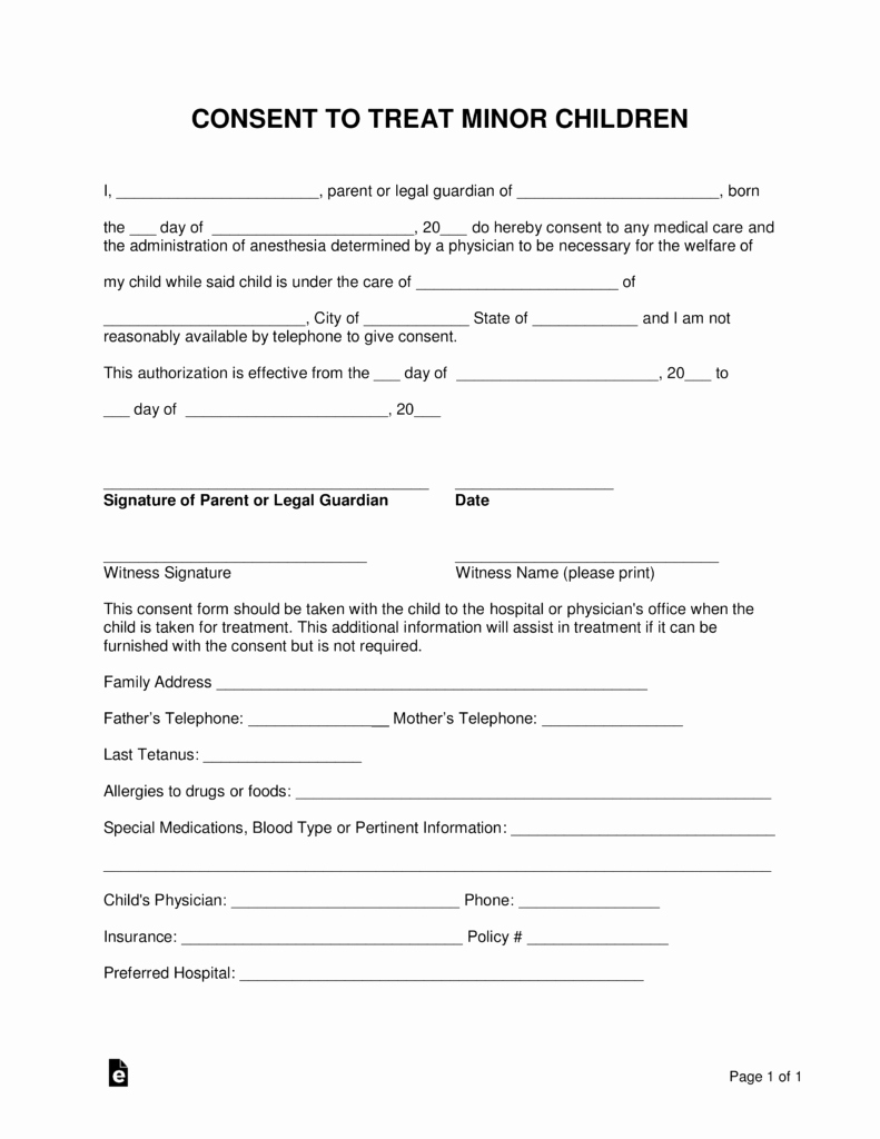 Dental Treatment Consent form Template Awesome Free Medical Release form for