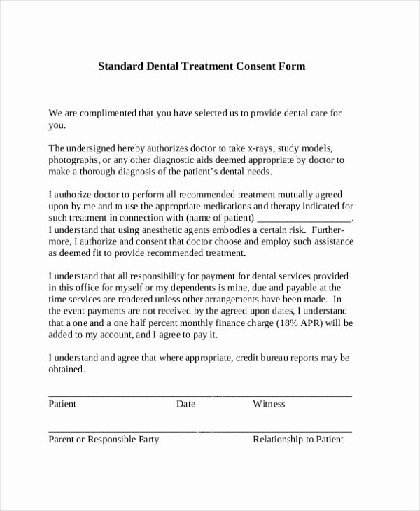 Dental Treatment Consent form Template Luxury 21 Of Dental X Ray Refusal form Template