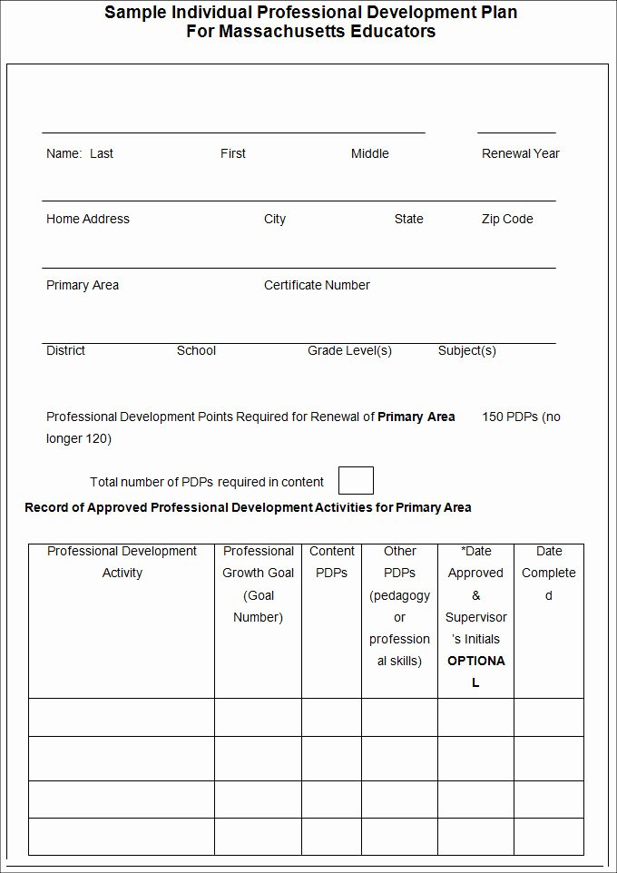 Development Plan Template Word Best Of Professional Development Plan Template 13 Free Word