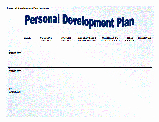 Development Plan Template Word New 11 Personal Development Plan Templates