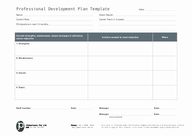 Development Plan Template Word New Jpabusiness Professional Development Plan Template