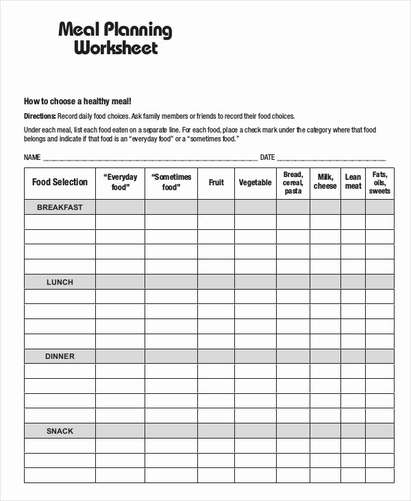 Diabetes Meal Plan Template Elegant Meal Plan Templates