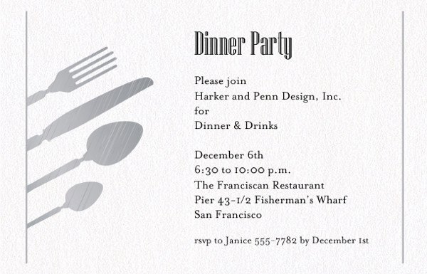 Dinner Invitation Email Template Awesome 45 Invitation formats Psd Ai