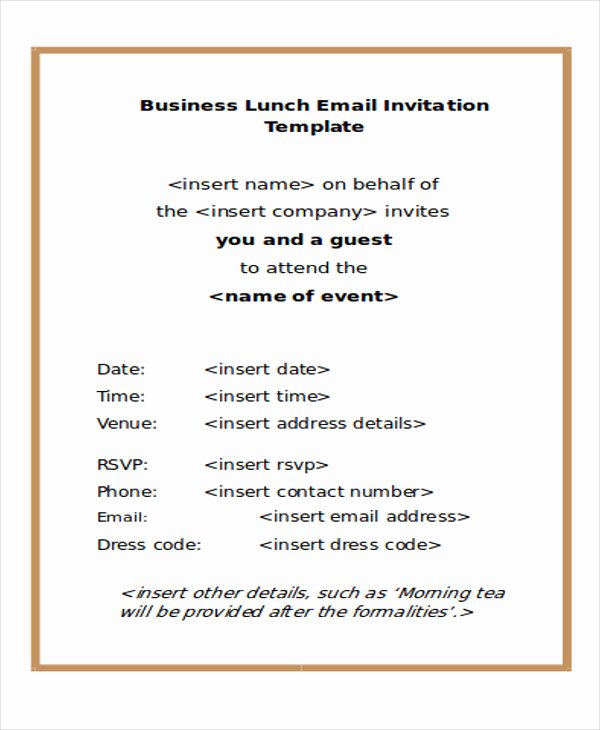 Dinner Invitation Email Template Luxury 9 Business E Mail Invitation Templates Word Pdf Psd