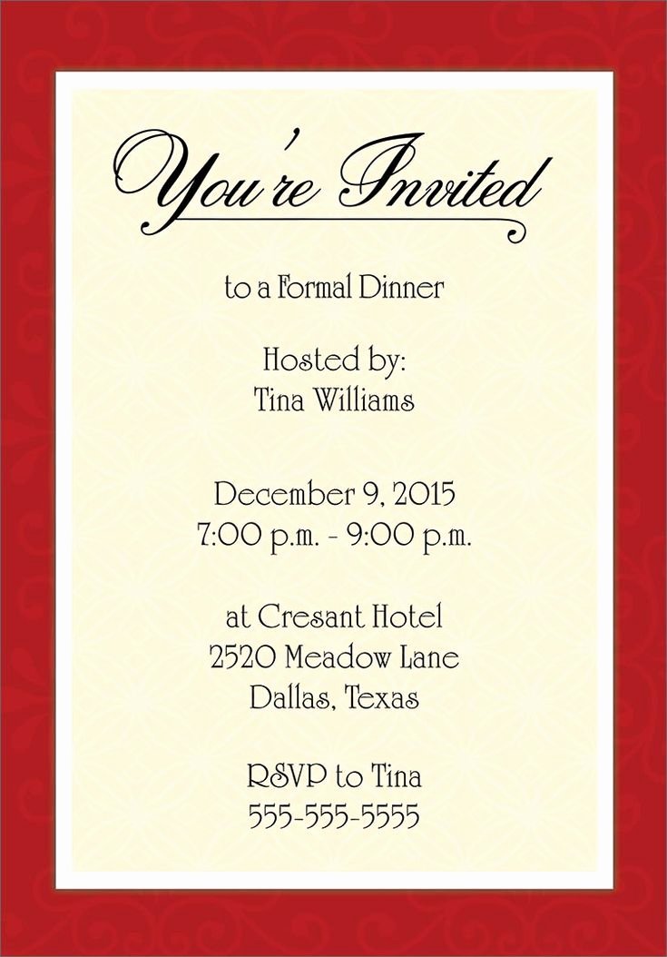 Dinner Invitation Template Free Best Of Dinner Invitation Template Free