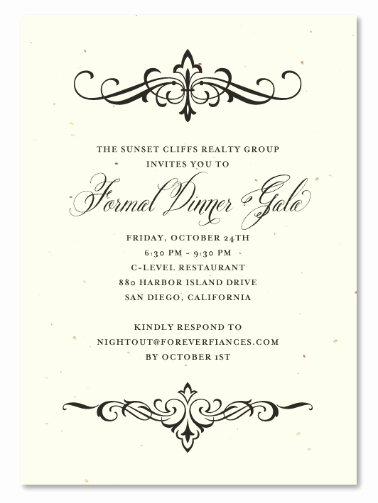 Dinner Invitation Template Free Fresh Gala Elegant Scrollscblack Invitation Templates