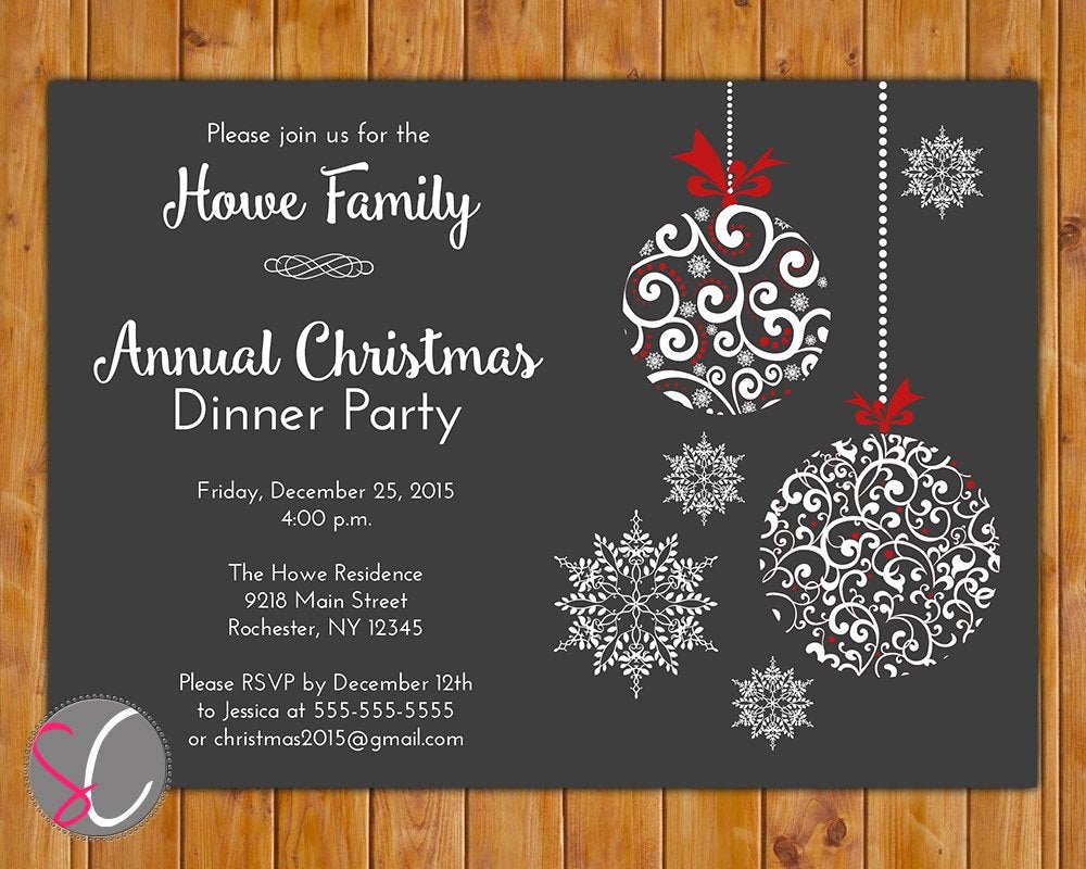 Dinner Invitation Template Free Unique Country Christmas Invitation Templates – Merry Christmas