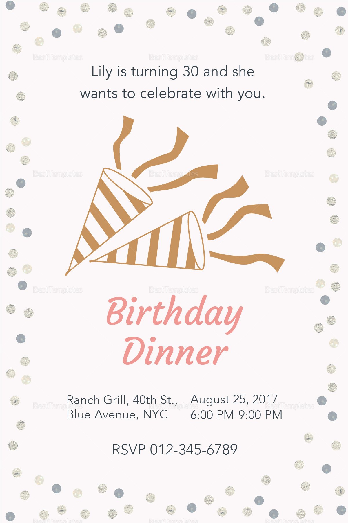 Dinner Invitation Template Word Best Of Birthday Dinner Invitation Design Template In Psd Word