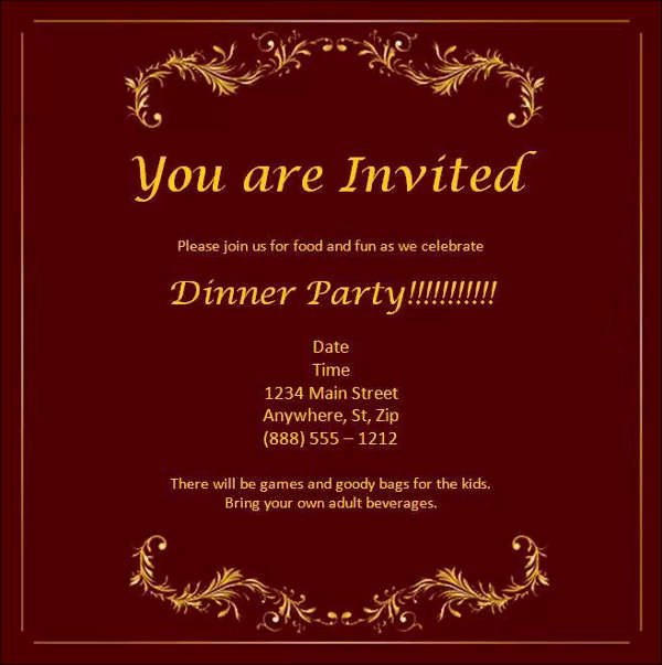 Dinner Invitation Template Word Inspirational 52 Meeting Invitation Designs