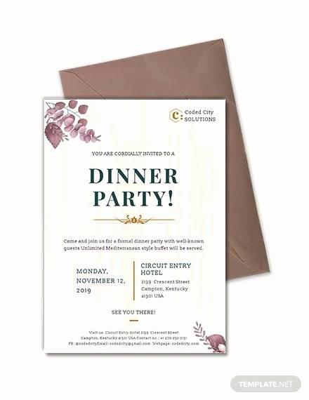 Dinner Invitation Template Word Luxury 33 Dinner Invitation Templates Psd Vector Eps Word