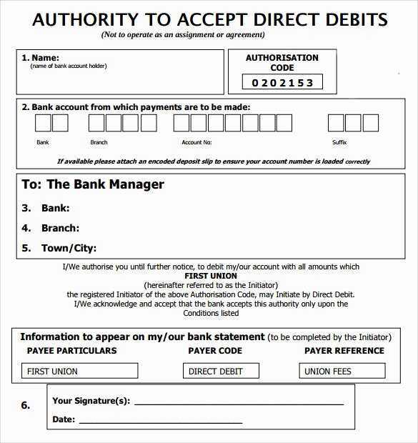 Direct Deposit form Template Word Best Of Direct Debit form 10 Download Free Documents In Pdf Word