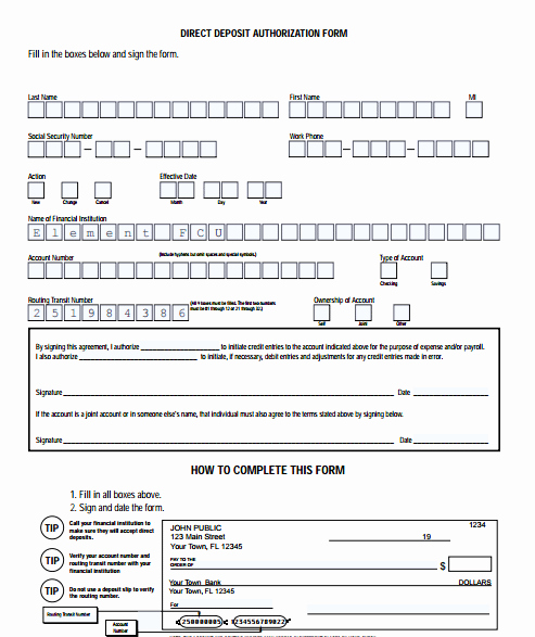 Direct Deposit form Template Word Lovely 5 Generic Direct Deposit form Templates formats