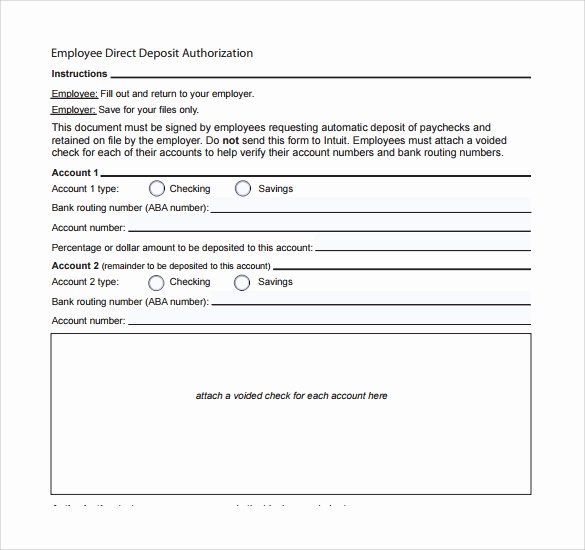 Direct Deposit form Template Word Luxury Sample Direct Deposit form 8 Download Free Documents In