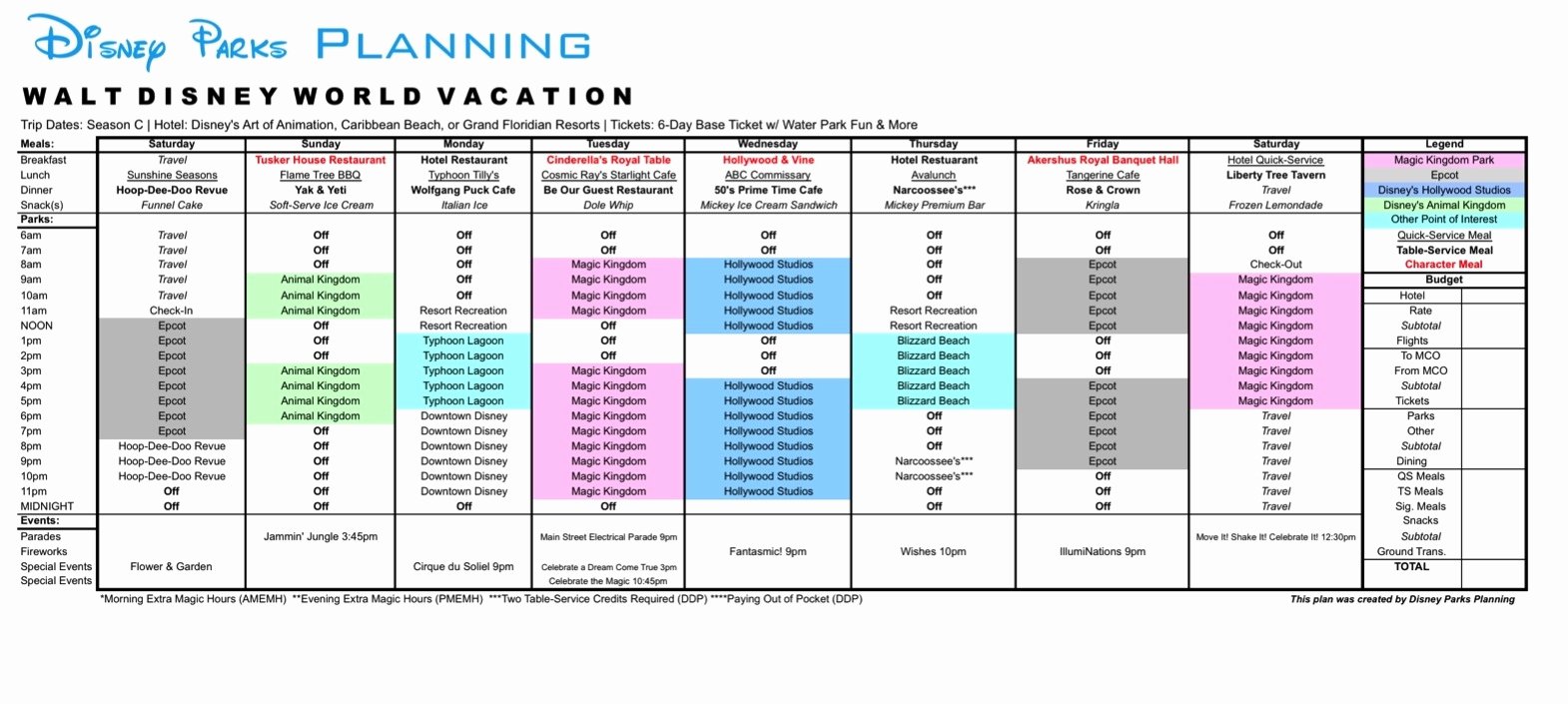 Disney Vacation Planner Template Awesome Get Disney World Itinerary Template Blank ⋆ the Best