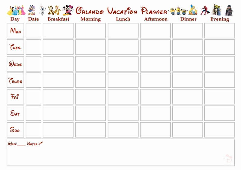 walt disney world orlando vacation planner v2 0 free printable