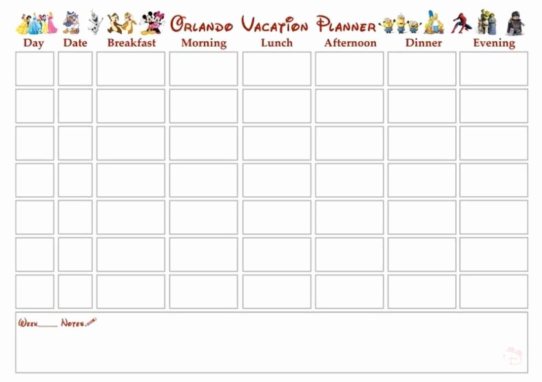 Disney Vacation Planner Template Fresh Ideas for An Adults Ly Trip to Walt Disney World