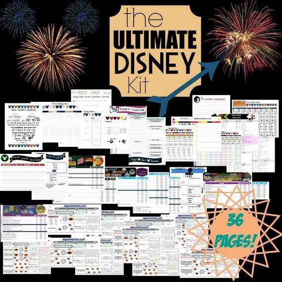 Disney Vacation Planner Template Inspirational Ultimate Disney Planner Kit Printable Disney Planning