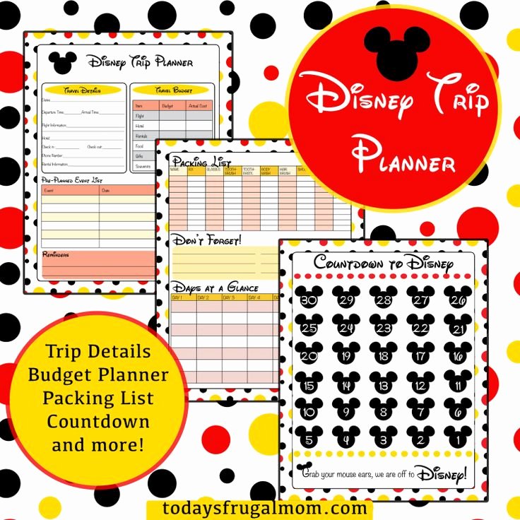 Disney Vacation Planner Template New 164 Best Disney Printables Images On Pinterest