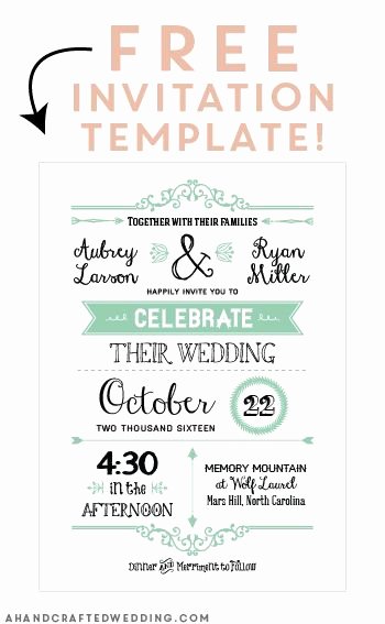 Diy Wedding Invitation Template Free Awesome Free Printable Wedding Invitation Template