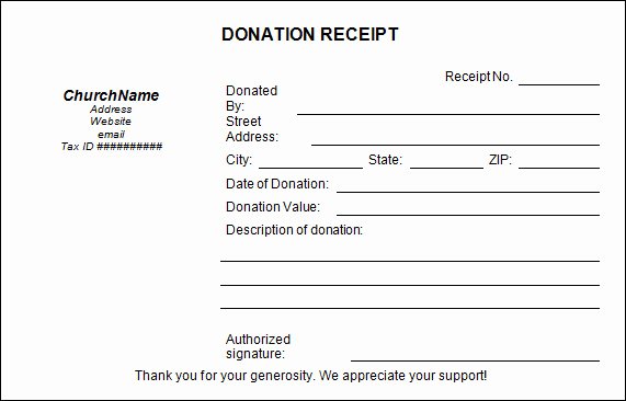 Donation form Template Free Awesome Sample Donation Receipt Template 17 Free Documents In