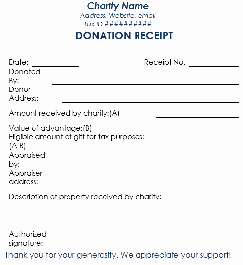 Donation form Template Free Best Of Donation Receipt Template 12 Free Samples In Word and Excel