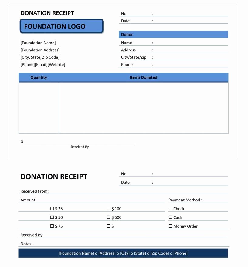 Donation form Template Free Lovely Donation Receipt