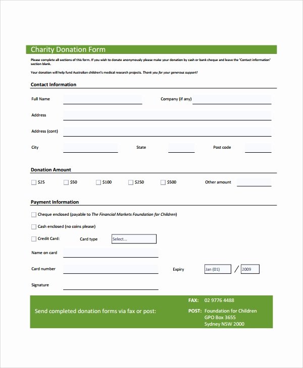 Donation form Template Pdf Inspirational Sample Donation form 6 Documents In Pdf Word