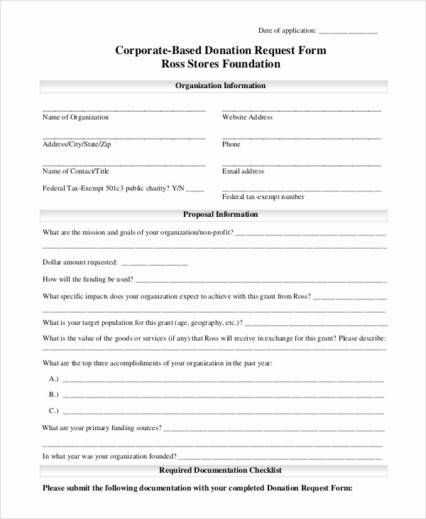Donation form Template Pdf Luxury 10 Sample Donation Request forms Pdf Word