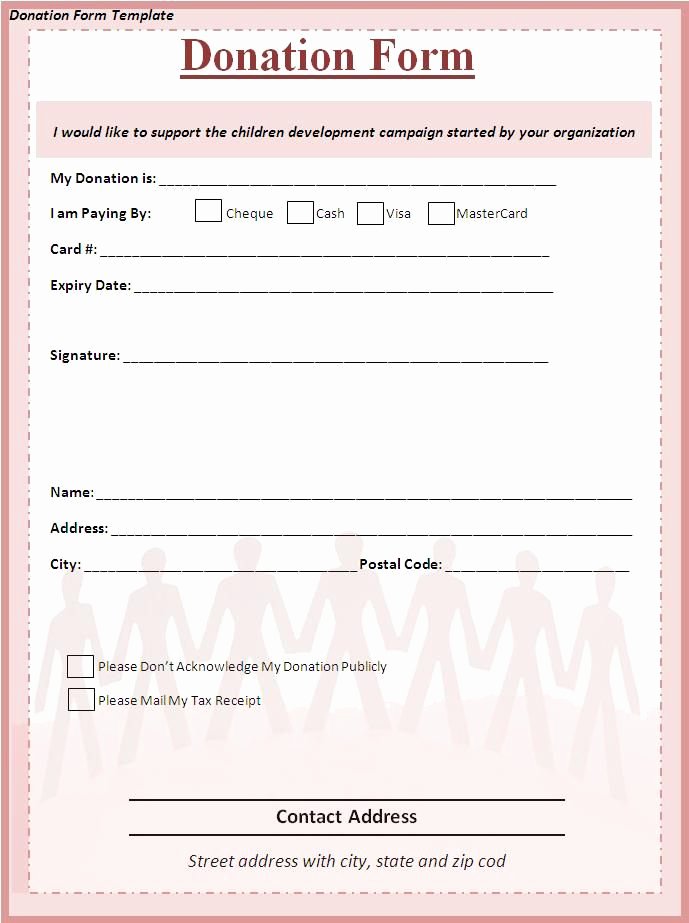 Donation form Template Pdf New 10 Donation Certificate Templates