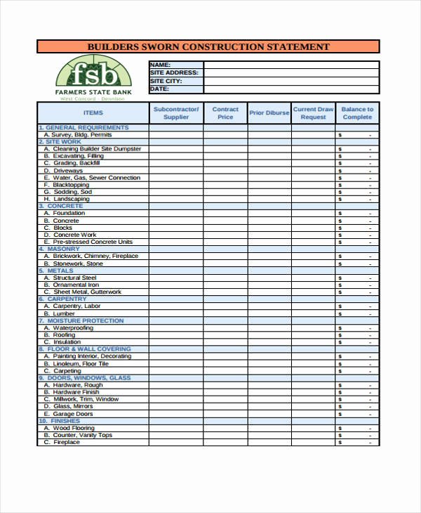 Draw Request form Template Best Of 29 Sworn Statement Templates Word Pdf