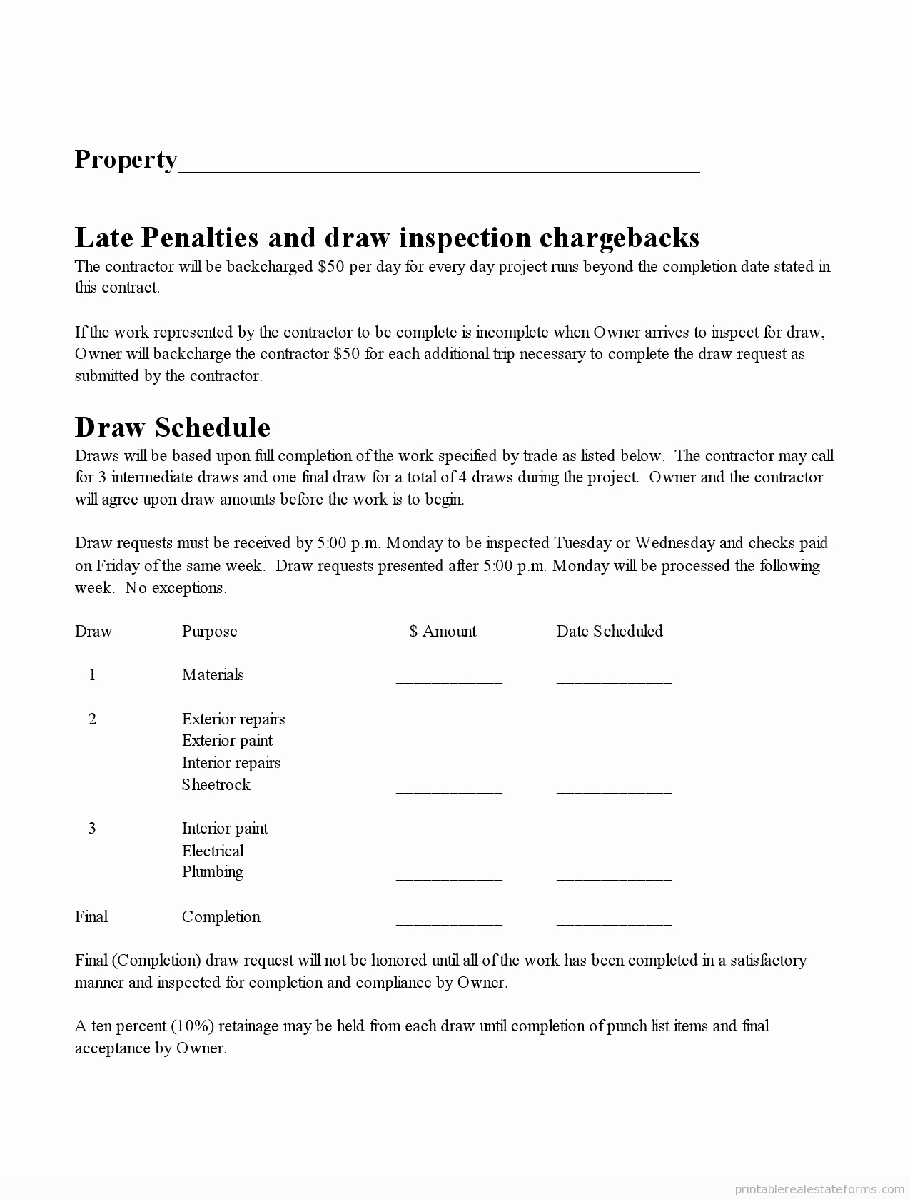 Draw Request form Template Elegant Free Printable Subcontractor Agreement form Word